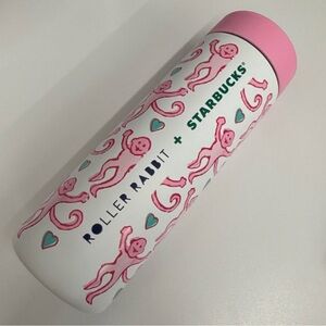 Starbucks Pink and White Roller Rabbit Thermos